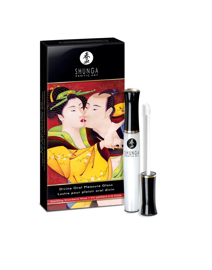 Divine Oral Pleasure Gloss Sparkling Strawberry Wine 033 Fl Oz 10 ml Shunga Female Sex Toys Divine Oral Pleasure Gloss Sparkling Strawberry Wine 033 Fl Oz 10 ml Shunga Female Sex Toys