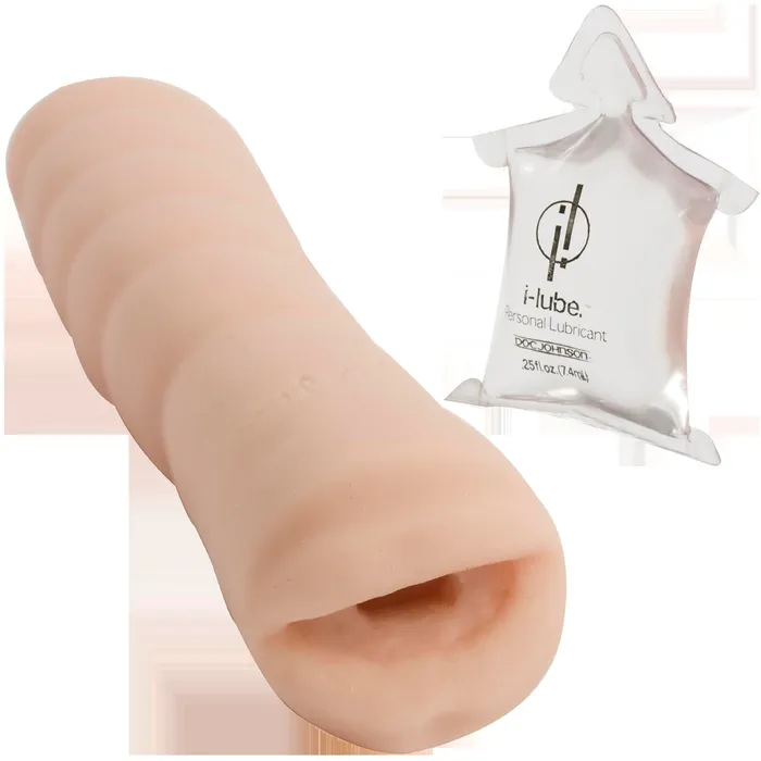 Doc Johnson Male Sex Toys Quickies to Go Ultraskyn Masturbator Mouth