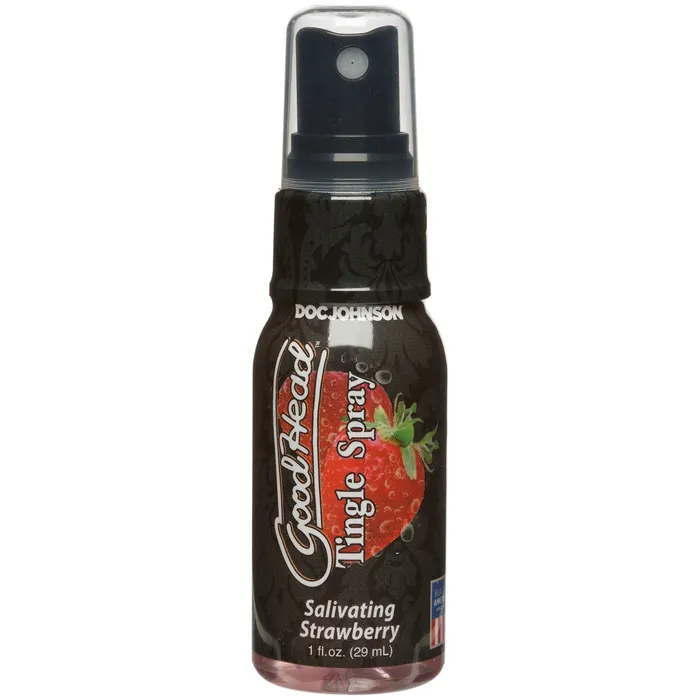 Doc Johnson Vibrators Goodhead Tingle Spray 1 Fl Oz Salivating Strawberry