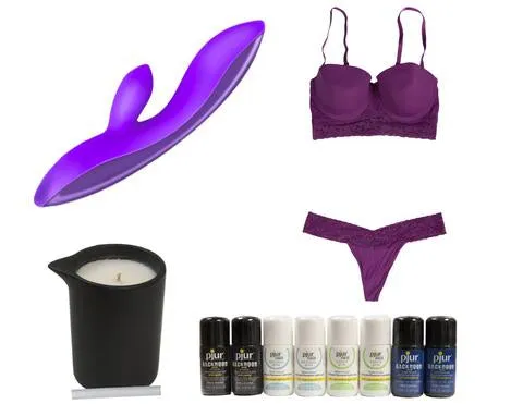 Female Sex Toys Sunset Intimates Luxury BraPanty Set and Vibrator Kit 3