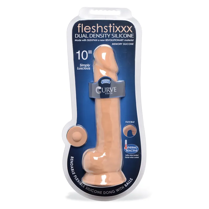 FLESHSTIXXX 10 SILICONE DILDO WBALLS FLESHSTIXXX Dildos FLESHSTIXXX 10 SILICONE DILDO WBALLS FLESHSTIXXX Dildos