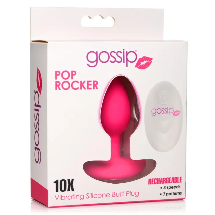 Gossip Pop Rocker 10 Function Rechargeable Butt Plug Magenta Gossip Anal