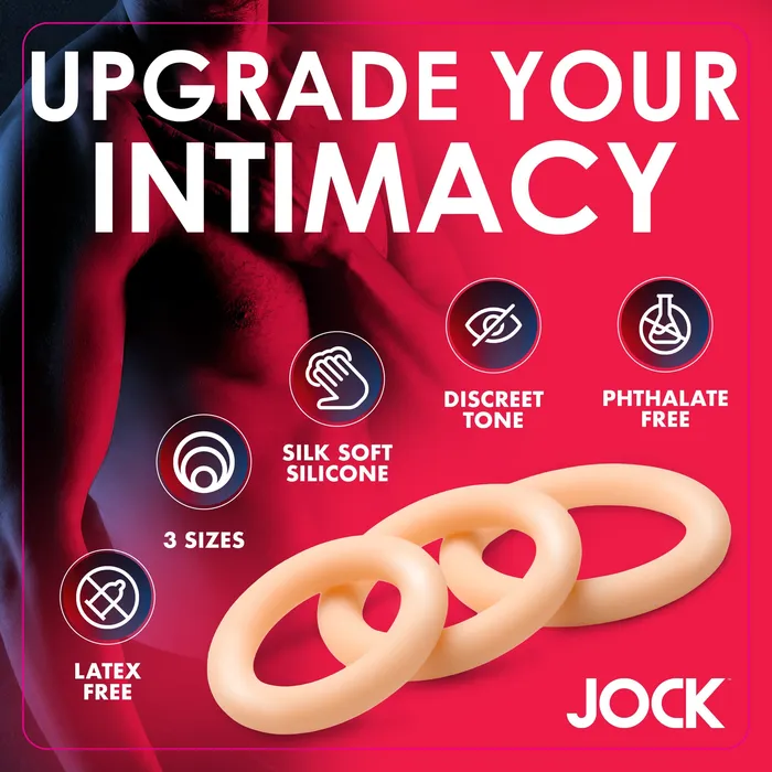 Jock Silicone Cock Ring Set in Light Jock Male Sex Toys