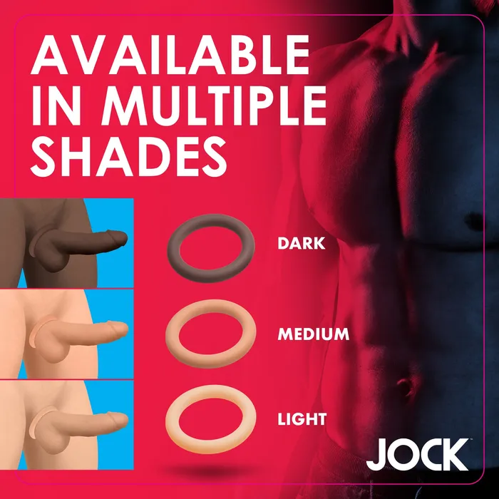 Jock Silicone Cock Ring Set in Light Jock Male Sex Toys