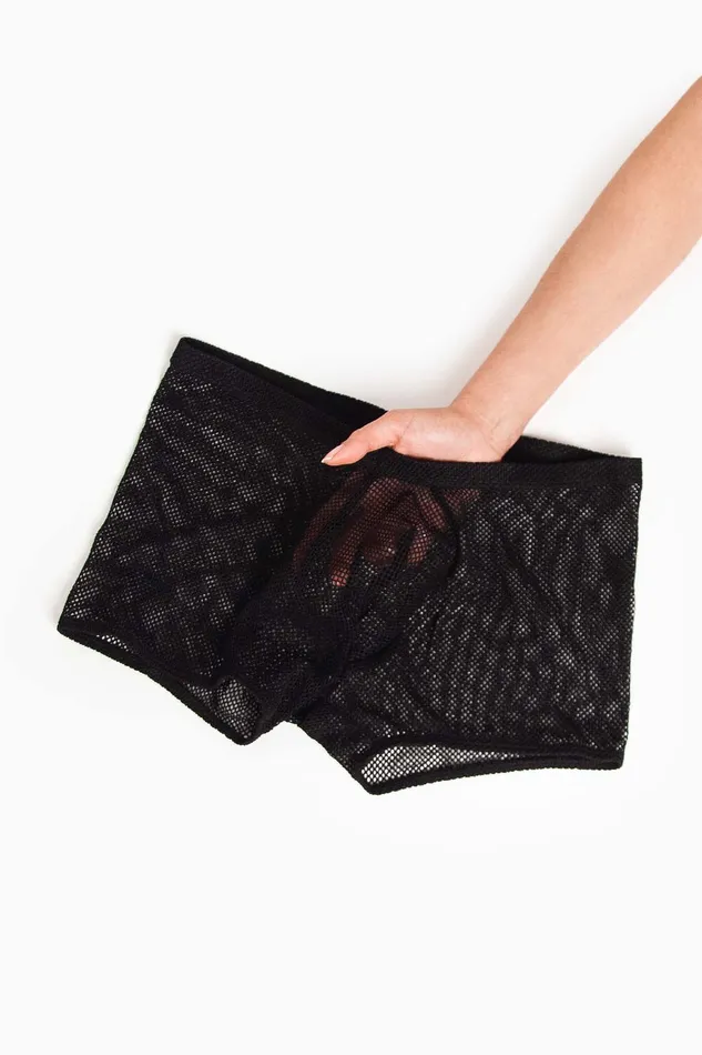 Male Power Vibrators STRECH NET Boxer Malla Transparente