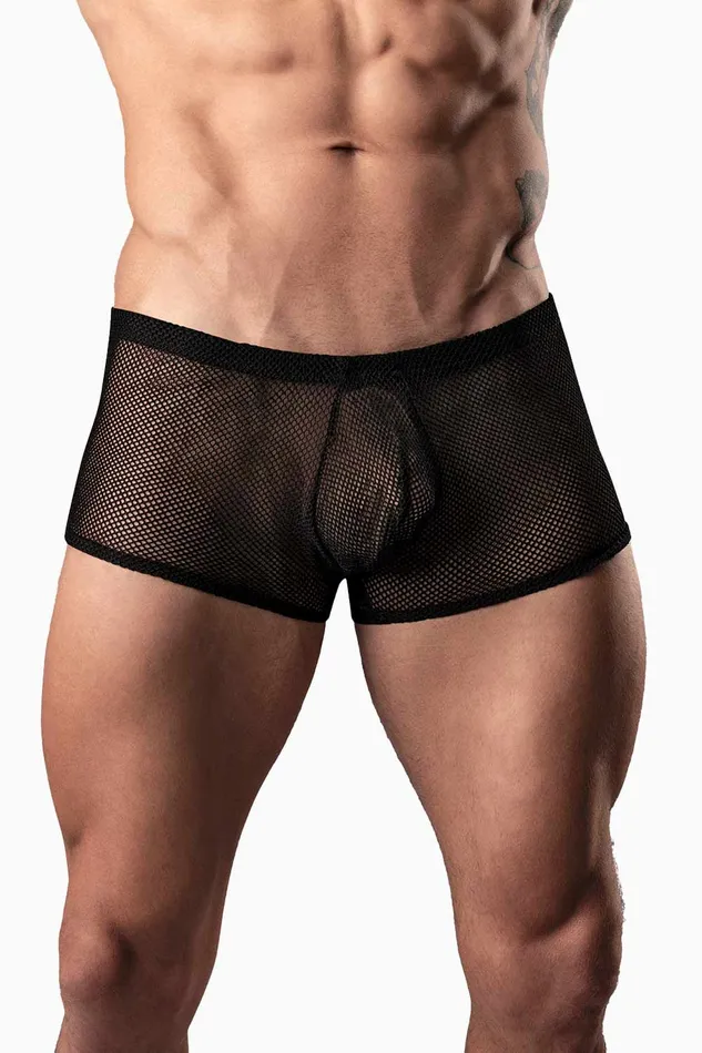 Male Power Vibrators STRECH NET Boxer Malla Transparente