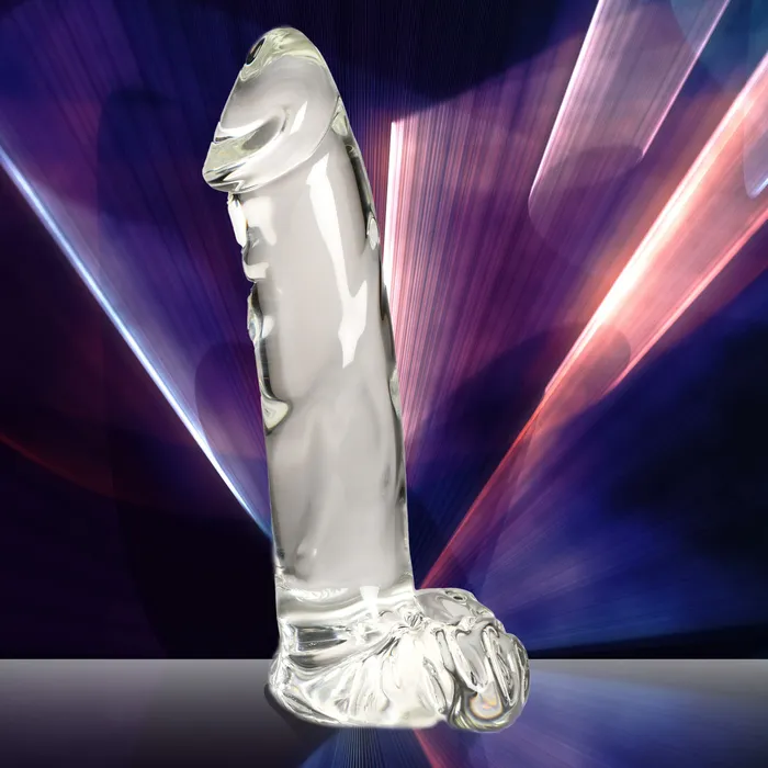 Pleasure Crystals Female Sex Toys Pleasure Crystals 71 Glass Dildo with balls