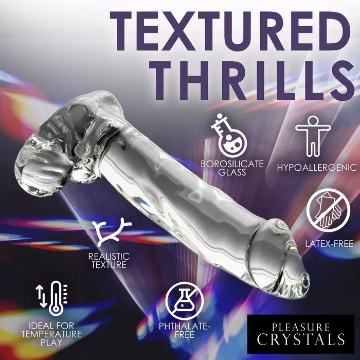 Pleasure Crystals Female Sex Toys Pleasure Crystals 71 Glass Dildo with balls Pleasure Crystals Female Sex Toys Pleasure Crystals 71 Glass Dildo with balls