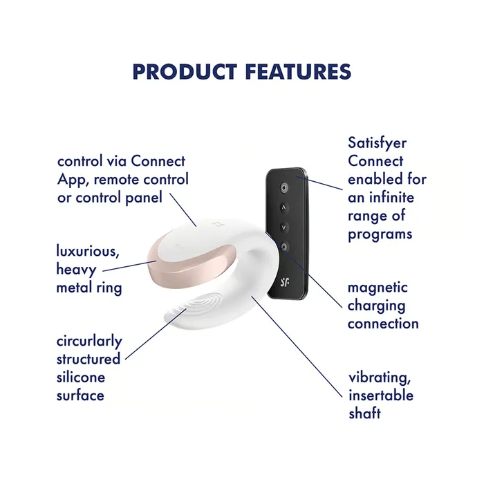 Satisfyer Satisfyer Double Love White App Enabled Vibrators