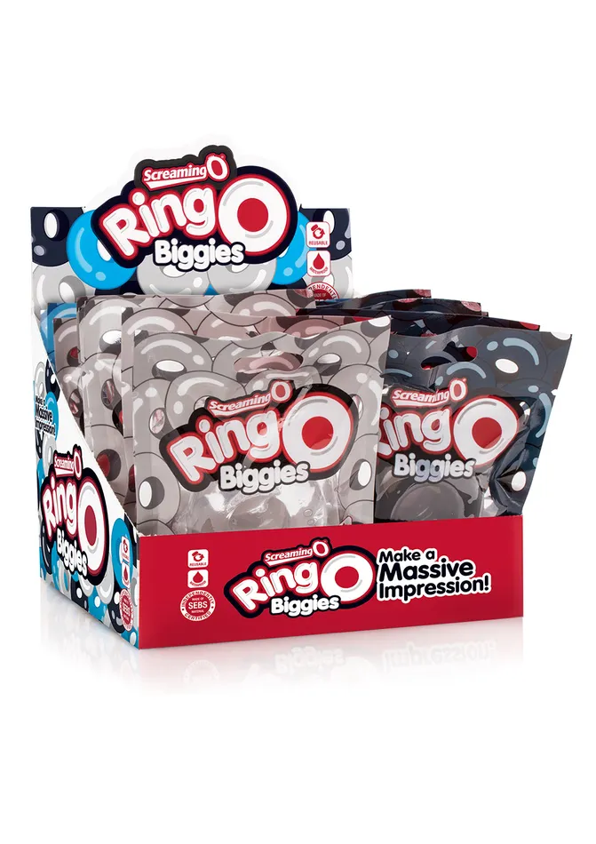 Screaming O Vibrators Ringo Biggies 18 Count POP Box Display Assorted