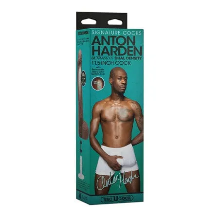 Signature Cocks Anton Harden 11 in ULTRASKYN Cock with Removable VacULock Suction Cup Doc Johnson Female Sex Toys