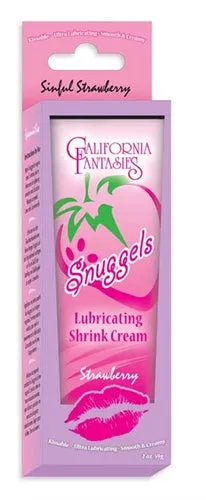Vibrators California Fantasies Snuggels Lubricating Shrink Cream Strawberry 042 Oz Tube Each