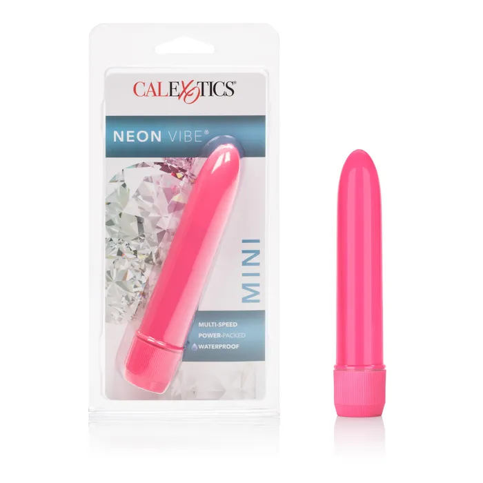 Vibrators Mini Neon Vibe MultiSpeed Vibe 45 Inches Pink CalExotics