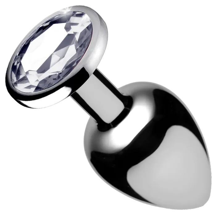 XR Brands Male Sex Toys Clear Gem Anal Plug Medium