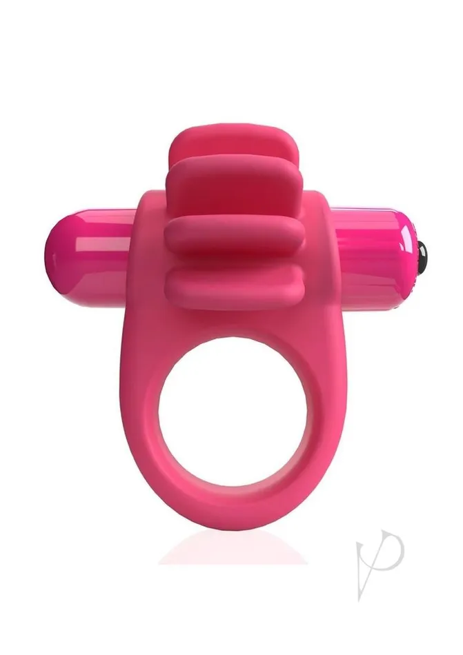 4T Skooch Vibrating Cock Ring with Clitoral Stimulator Strawberry Screaming O Couples