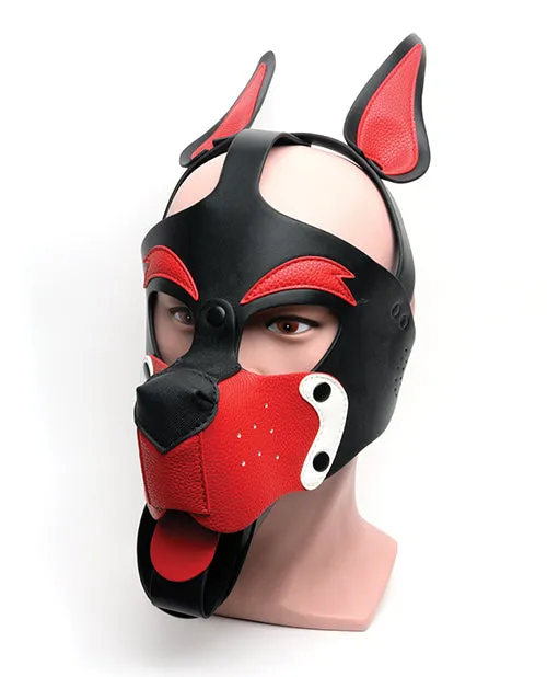 665 665 Playful Pup Hood OS BlackWhiteRed Anal