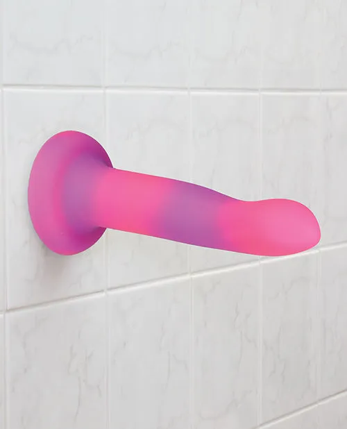 Addiction Addiction Rave Silicone Glow In The Dark Dildo 8in PinkPurple Dildos