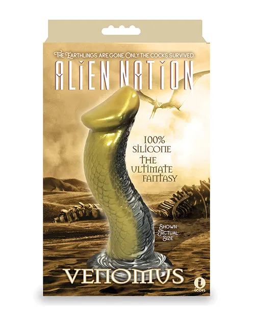 Alien Nation Venomus Silicone Creature Dildo Gold Alien Nation Dildos
