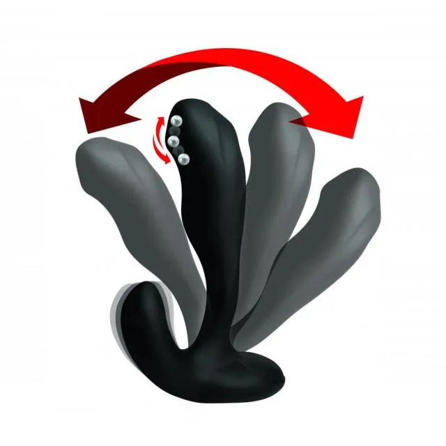 Alpha Pro Male Sex Toys 7X Bendable Prostate Stimulator with Stroking Bead