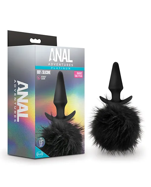 Anal Adventures Platinum Rabbit Tail Anal Plug Black Anal Adventures Anal Anal Adventures Platinum Rabbit Tail Anal Plug Black Anal Adventures Anal