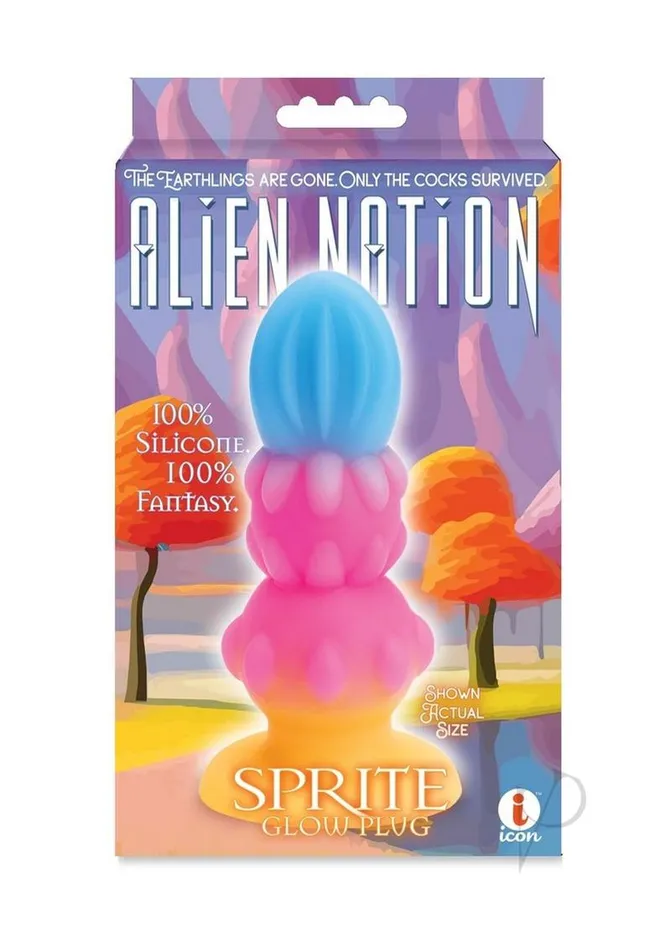 Anal Alien Nation Alien Nation Sprite Silicone Anal Plug BluePinkYellow