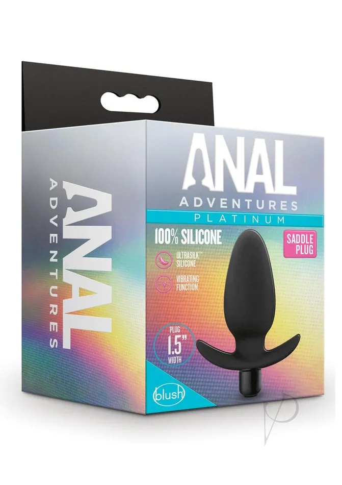 Anal Anal Adventures Anal Adventure Platinum Silicone Vibrating Saddle Plug Black Anal Anal Adventures Anal Adventure Platinum Silicone Vibrating Saddle Plug Black