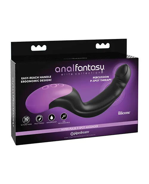 Anal Anal Fantasy Elite Anal Fantasy Elite HyperPulse Rechargeable Silicone PSpot Massager Black