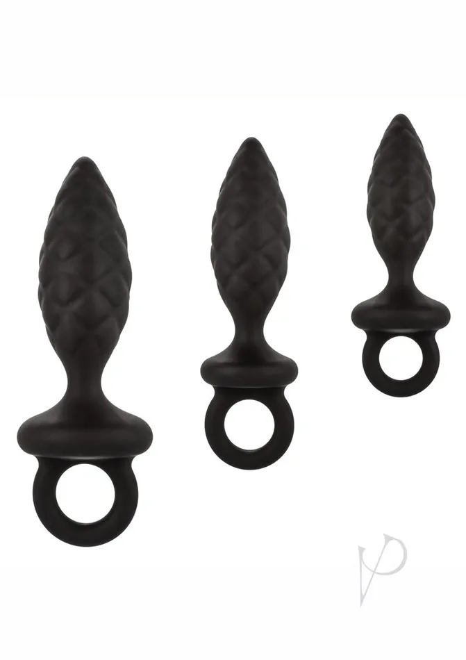 Anal Anal Silicone Anal Probe Kit Set of 3 Black Anal Anal Silicone Anal Probe Kit Set of 3 Black