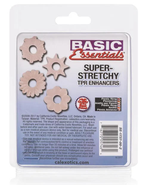 Anal Basic Essentials Basic Essentials Rings Clear Set of 4 Anal Basic Essentials Basic Essentials Rings Clear Set of 4