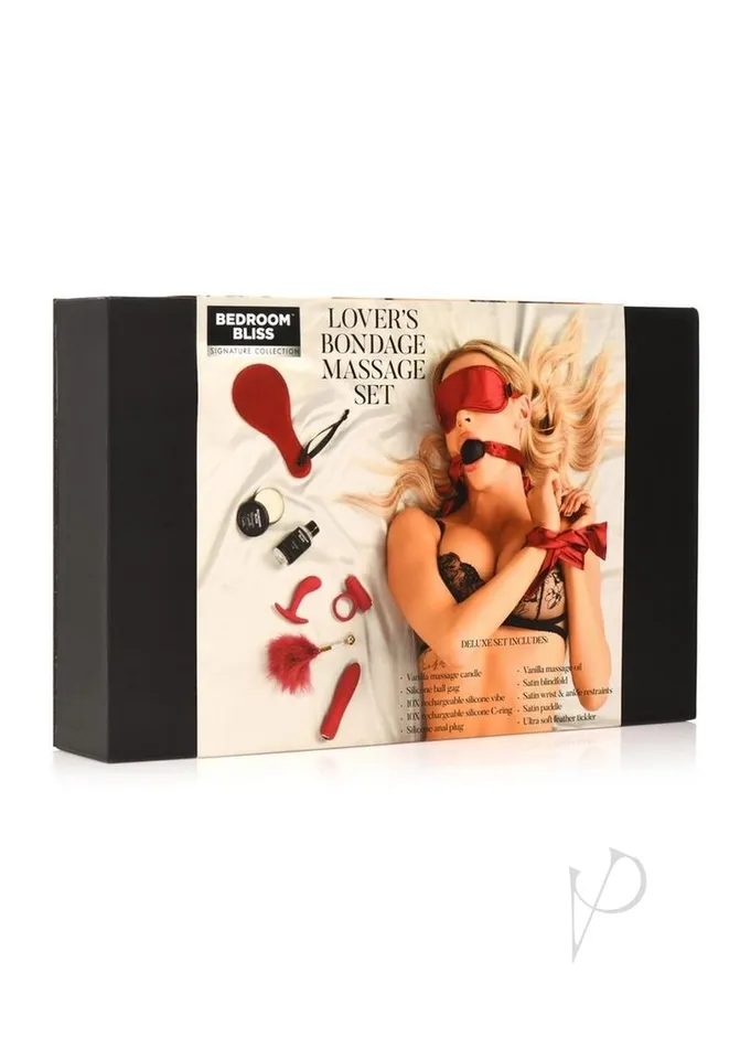 Anal Bedroom Bliss Bedroom Bliss Lovers Bondage Massage Set RedBlack