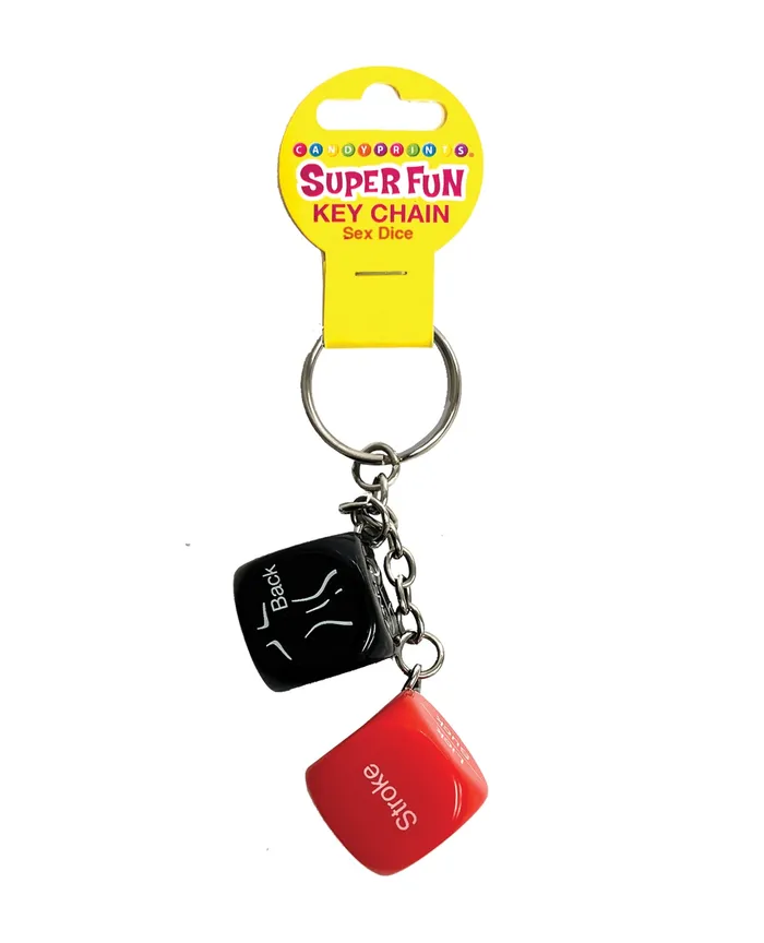 Anal Candyprints Party Super Fun Key Chain Sex Dice RedBlack