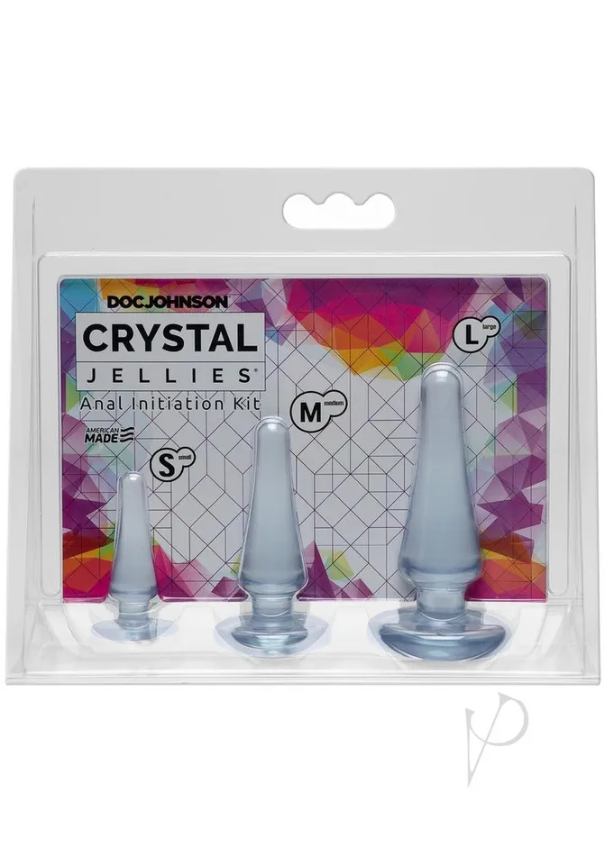 Anal Crystal Jellies Crystal Jellies Anal Initiation 3 Piece Kit Clear
