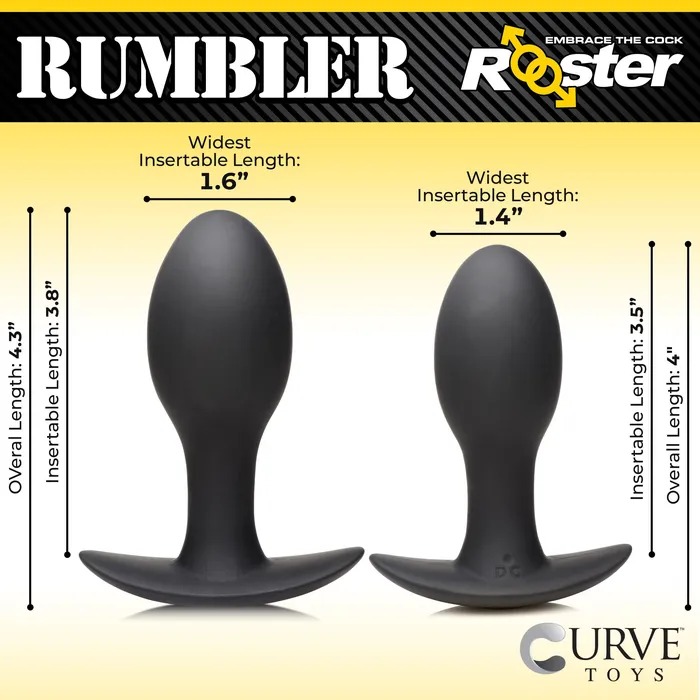 Anal Curve Toys Rumbler Vibrating Silicone Butt Plug