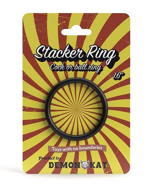 Anal Demon Kat Demon Kat 16 Stacker Ring Black