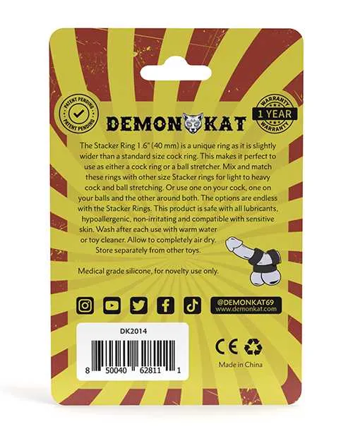 Anal Demon Kat Demon Kat 16 Stacker Ring Black