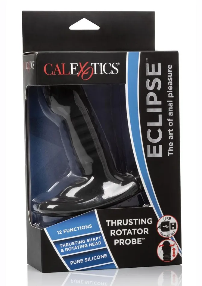 Anal Eclipse Eclipse Thrusting Rotator Probe Silicone Rechargeable Vibrating Butt Plug with Remote Control Black Anal Eclipse Eclipse Thrusting Rotator Probe Silicone Rechargeable Vibrating Butt Plug with Remote Control Black