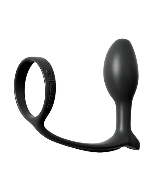 Anal Fantasy Collection AssGasm Cock Ring Beginners Silicone Plug Slim 34in Black Anal Fantasy Collection Anal