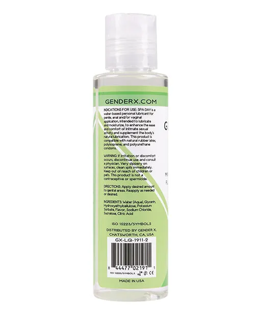 Anal Gender X Gender x Spa Day Water Based Flavored Lubricant 4oz Mint