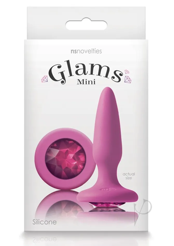 Anal Glams Glams Mini Silicone Butt Plug Pink Gem