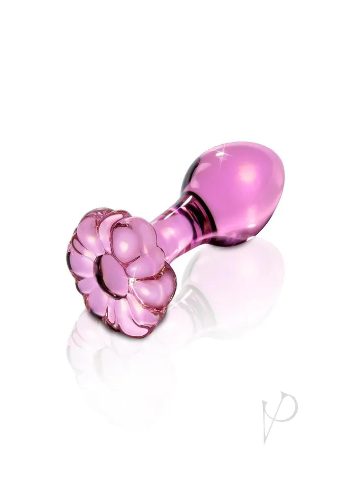 Anal Icicles Icicles No 48 Flower Shaped Glass Anal Plug Pink