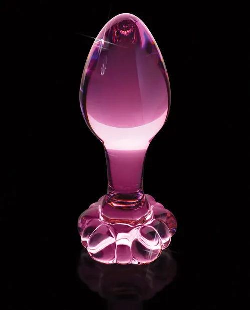 Anal Icicles Icicles No 48 Flower Shaped Glass Anal Plug Pink
