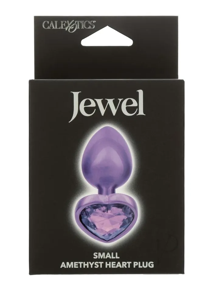 Anal Jewel Jewel Amethyst Heart Anal Plug Small Purple