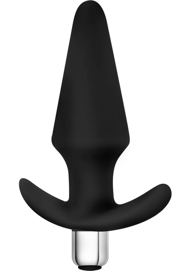 Anal Luxe Discover Silicone Vibrator Butt Plug Black Luxe Anal Luxe Discover Silicone Vibrator Butt Plug Black Luxe