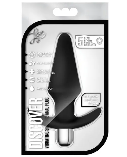 Anal Luxe Discover Silicone Vibrator Butt Plug Black Luxe Anal Luxe Discover Silicone Vibrator Butt Plug Black Luxe
