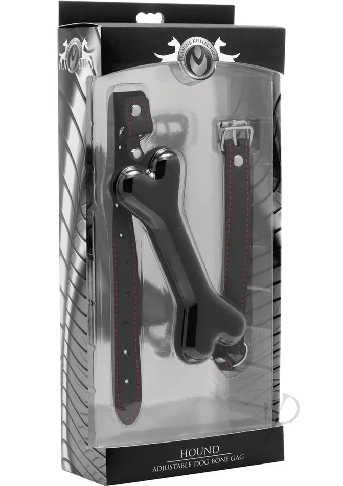 Anal Master Series Master Series Hound Adjustable Dog Bone Gag Black