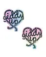 Anal Neva Nude Giddy Up Heart Reflective Pasties Rainbow OS Neva Nude