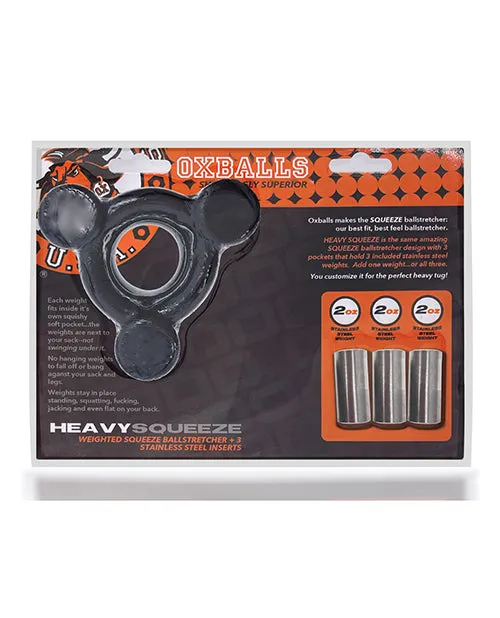 Anal Oxballs Oxballs Heavy Squeeze Ballstretcher with Stainless Steel Weights Black Anal Oxballs Oxballs Heavy Squeeze Ballstretcher with Stainless Steel Weights Black