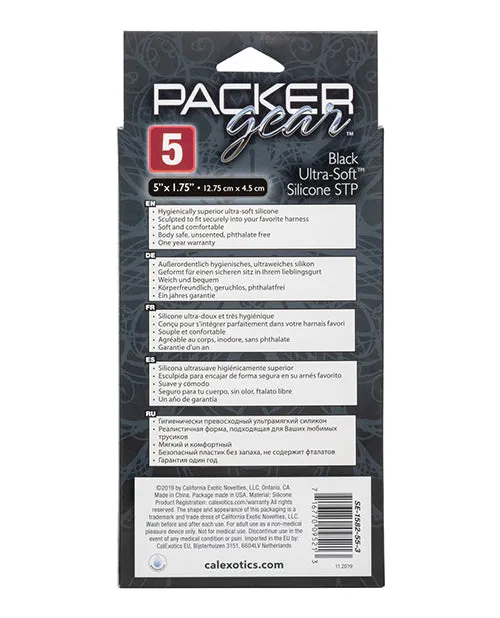Anal Packer Gear 5 Ultra Soft Silicone STP Black Packer Gear