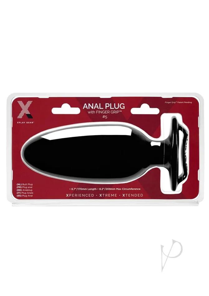Anal Perfect Fit The Xplay Finger Grip Plug 5L Black