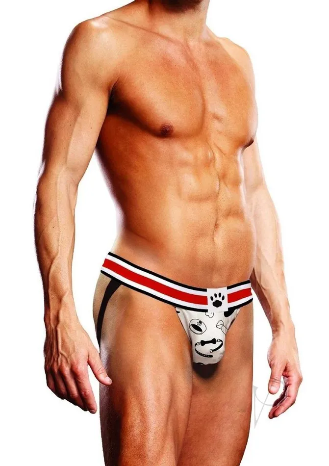 Anal Prowler Prowler Puppie Print Jock Small WhiteBlack Anal Prowler Prowler Puppie Print Jock Small WhiteBlack